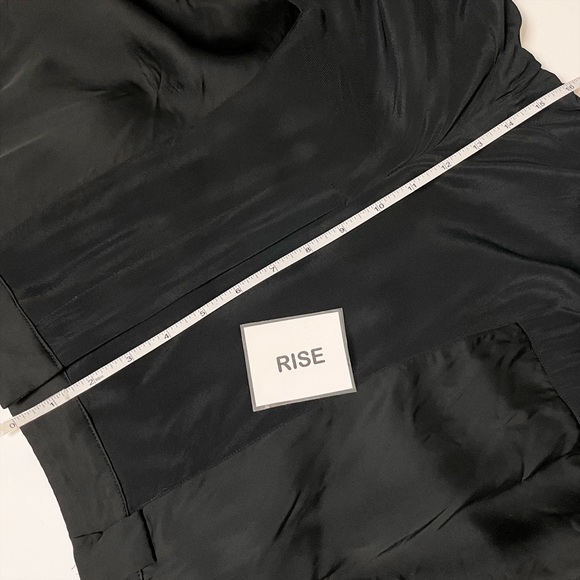 Good American Semi Sheer Trousers 4 XL black lightweight‎ pants satin pockets - Picture 12 of 14